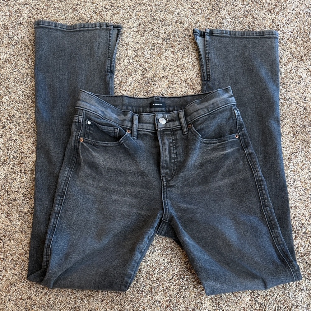 Express skyscraper midrise Charcoal Women's Jeans size 6R